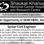 SKMCH&RC Karachi Senior Civil Engineer