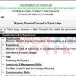 Urgently Required Principal in Tripoli, Libya