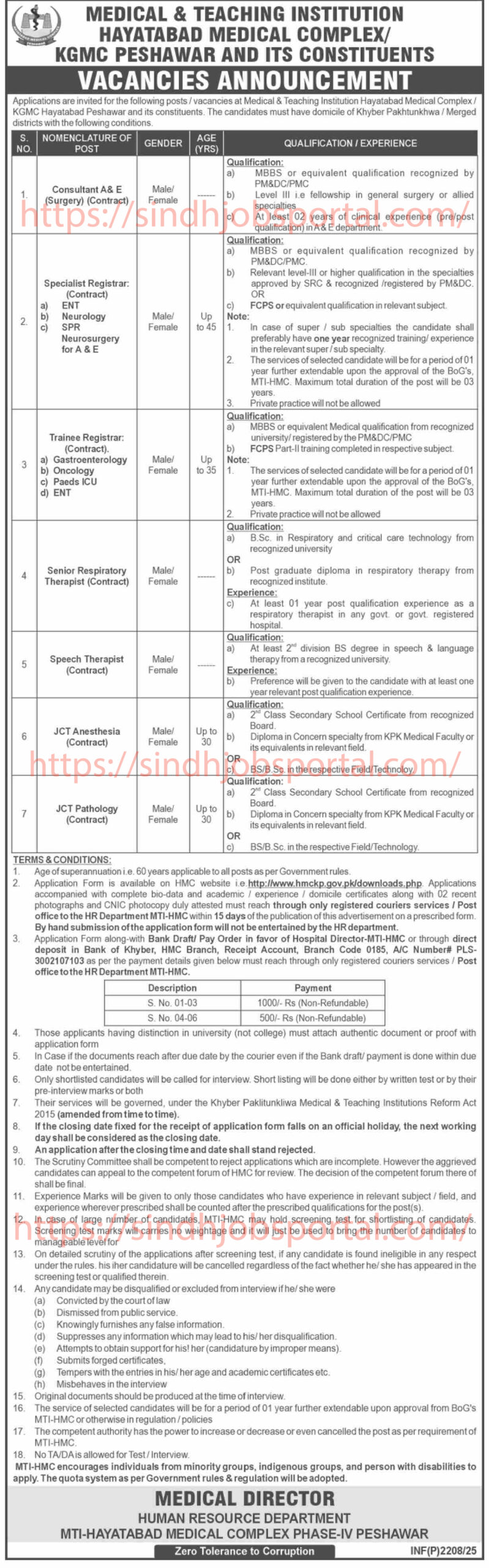 Medical & Teaching Institution, Hayatabad Medical Complex  KGMC Peshawar