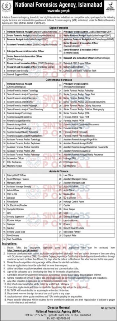 NFA-Pakistan-Jobs-2025