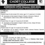 PSCC-Cadet-College-Admission-2025