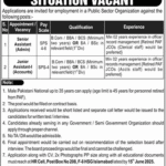 Vacancies Available in Public Sector Organization Senior and Junior Assistant Positions