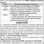 NATIONAL UNIVERSITY OF MODERN LANGUAGES KARACHI CAMPUS
JOB OPPORTUNITIES