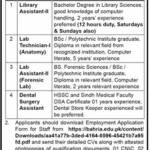 Bahria University Karachi Jobs 2025 Library, Lab & Dental Assistant Vacancies