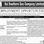 Sui Southern Gas Company Limited Career Opportunity in Corrosion Control Department