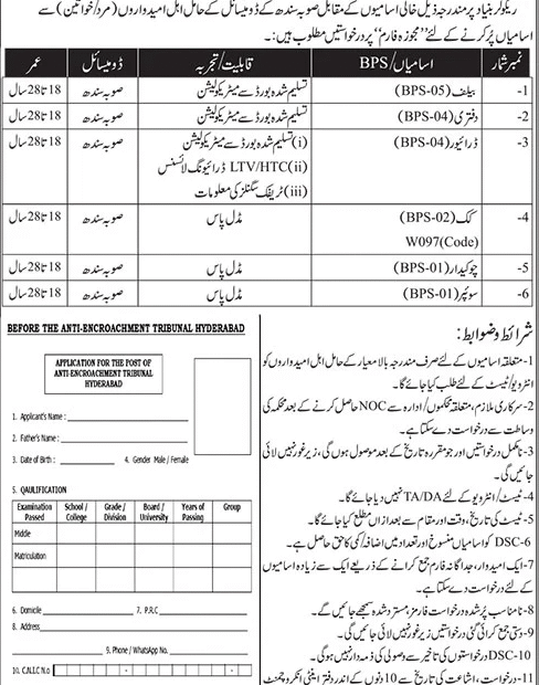 Anti-Encroachment Tribunal Hyderabad Job Vacancies 2025