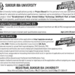 Assistant Engineer Civil Job at Sukkur IBA University 2025