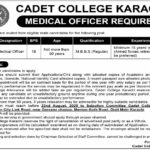 Cadet College Karachi Medical Officer Jobs 2025