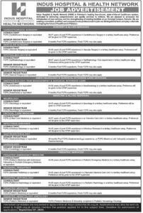 Indus Hospital Jobs 2025 – Consultants & Senior Registrars