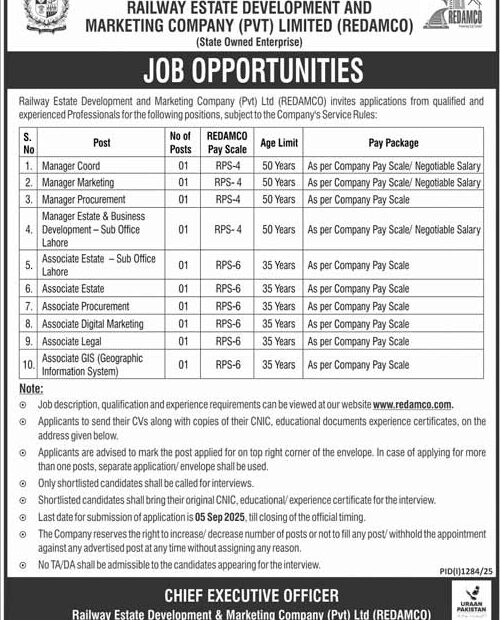Railway Estate Development Jobs 2025