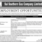 Sui Southern Gas Company Limited Jobs 2025 – Company Secretariat Vacancies